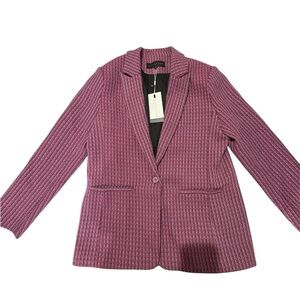 NWT Endless Rose tweed boyfriend Women's Pink Blazer size XL